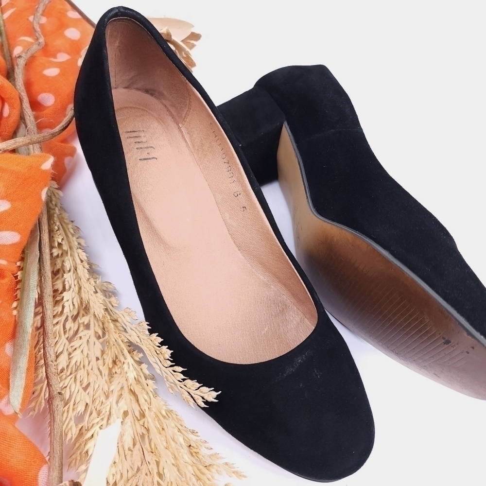J.jill Black Suede Heels Sz 6.5